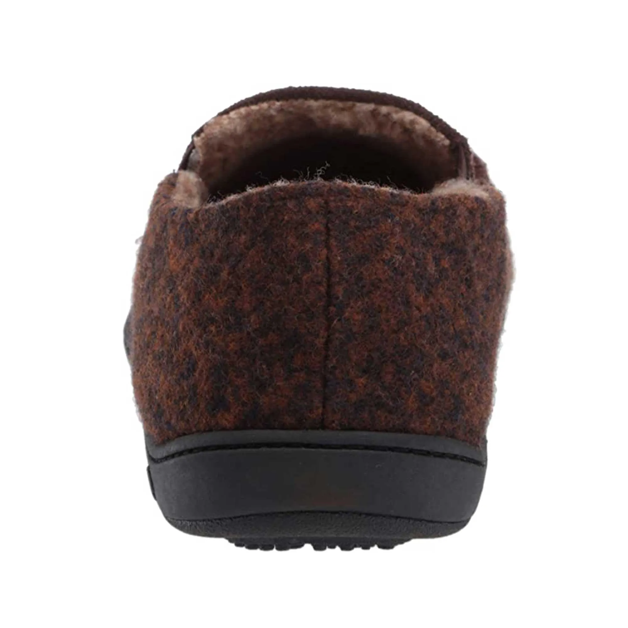 Acorn Men's Crafted Moc Slippers - Suede and Faux Wool, Walnut, Large | A19016WALML