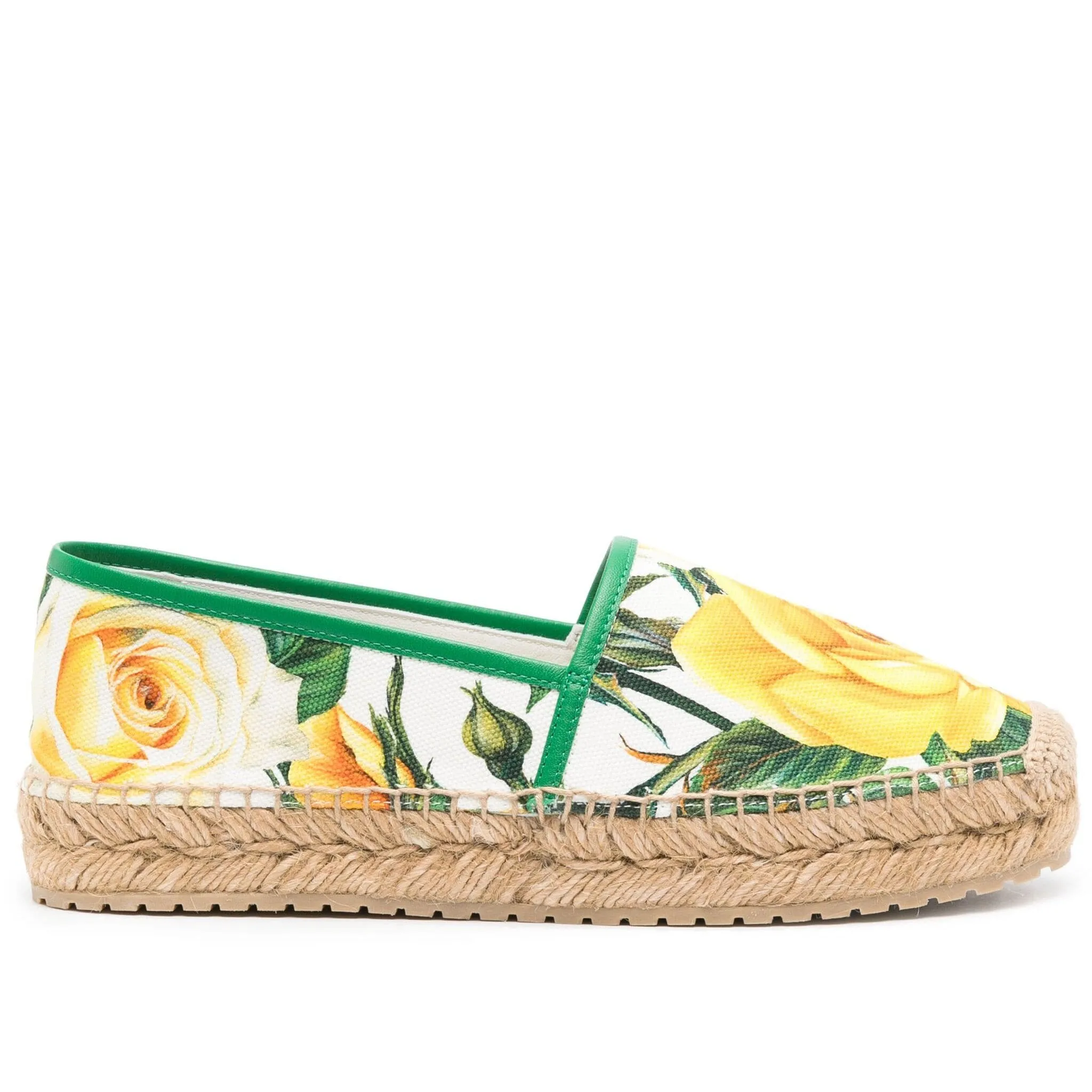 Dolce & Gabbana Floral-Print Canvas Espadrilles