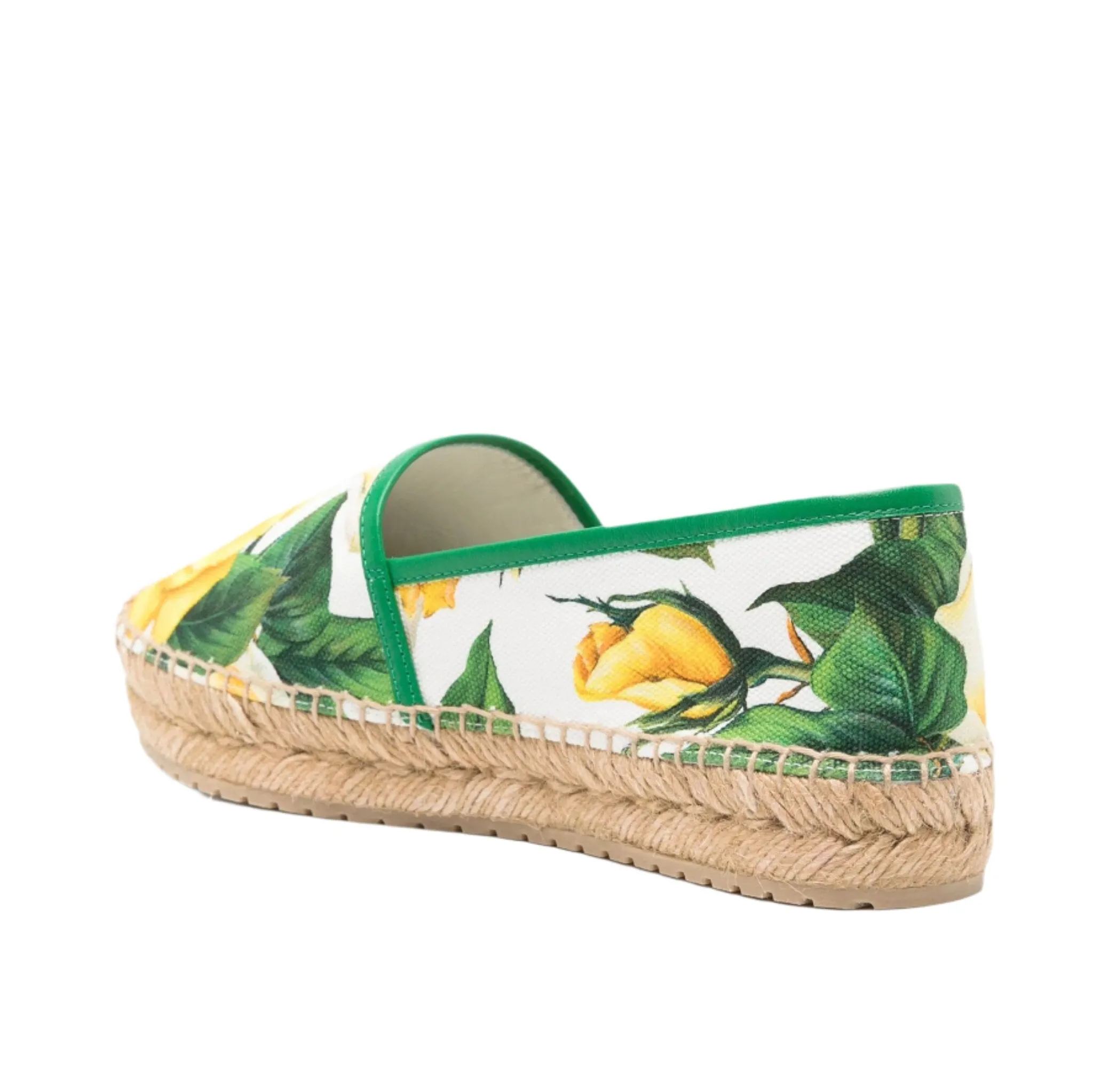 Dolce & Gabbana Floral-Print Canvas Espadrilles
