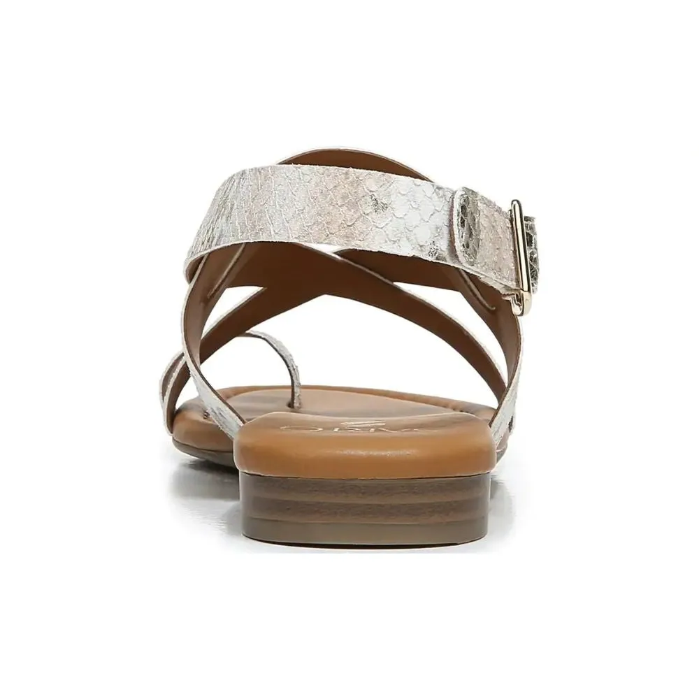 Gia Dusty Rose Snake Leather Franco Sarto Sandals