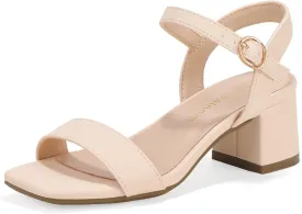 Hehainom Girls Heels Dress Shoes Square Toe Sandals Flower Girl Party Wedding Church Little Big Kid Shoes