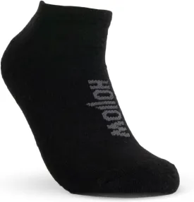 HOLLOW Alpaca No Show Socks for Men and Women, Moisture Wicking Alpaca Socks for Hiking, Running, Outdoors, Any Season No Show Sock, Temperature Regulating, Light Compression, Medium, Black