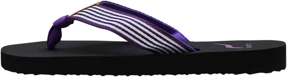 Norty WOMENS 5-10 SANDAL BLACK PURPLE   12096