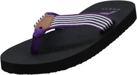 Norty WOMENS 5-10 SANDAL BLACK PURPLE   12096