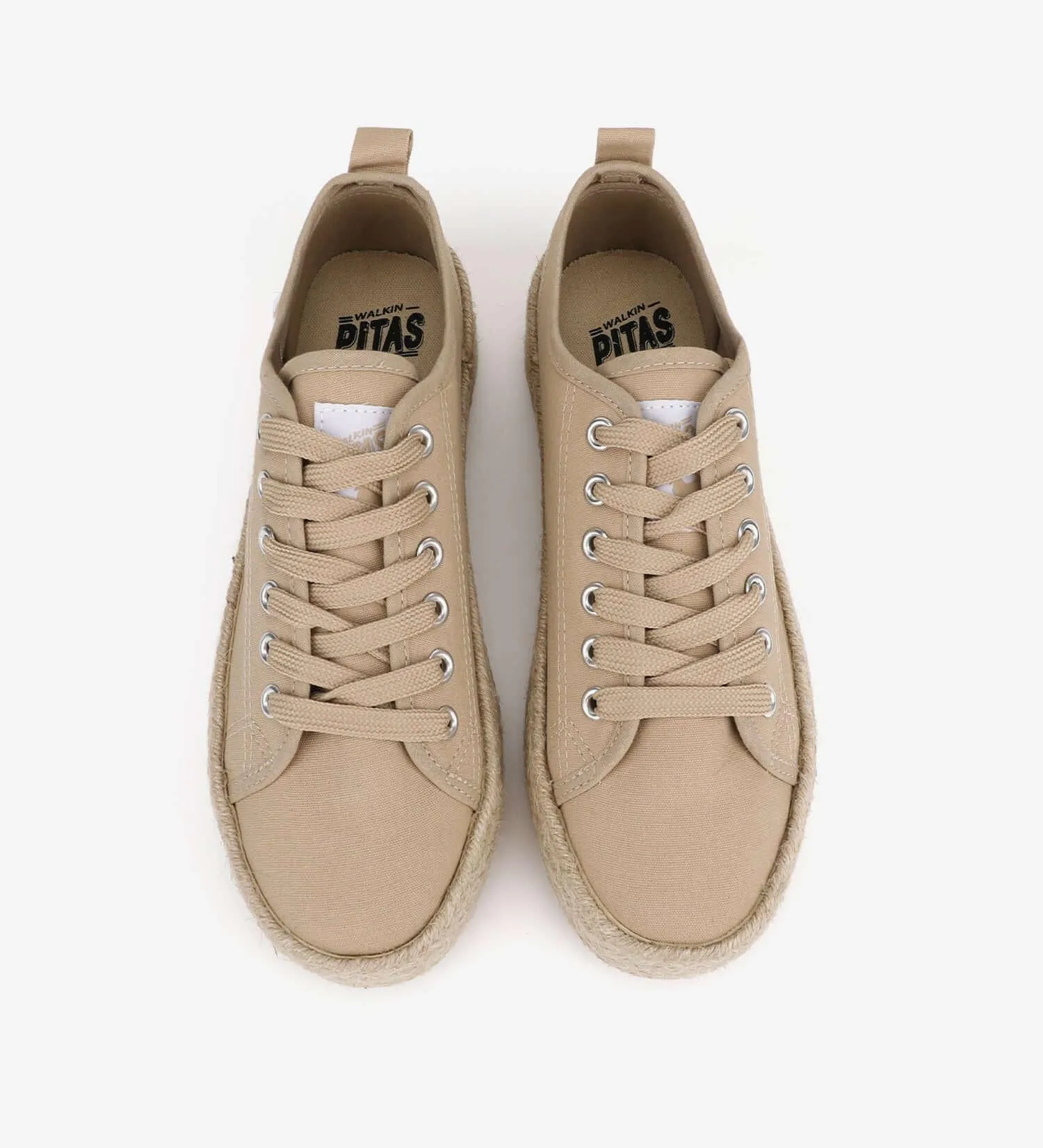 Pitas lace-up 4cm platform espadrille trainers