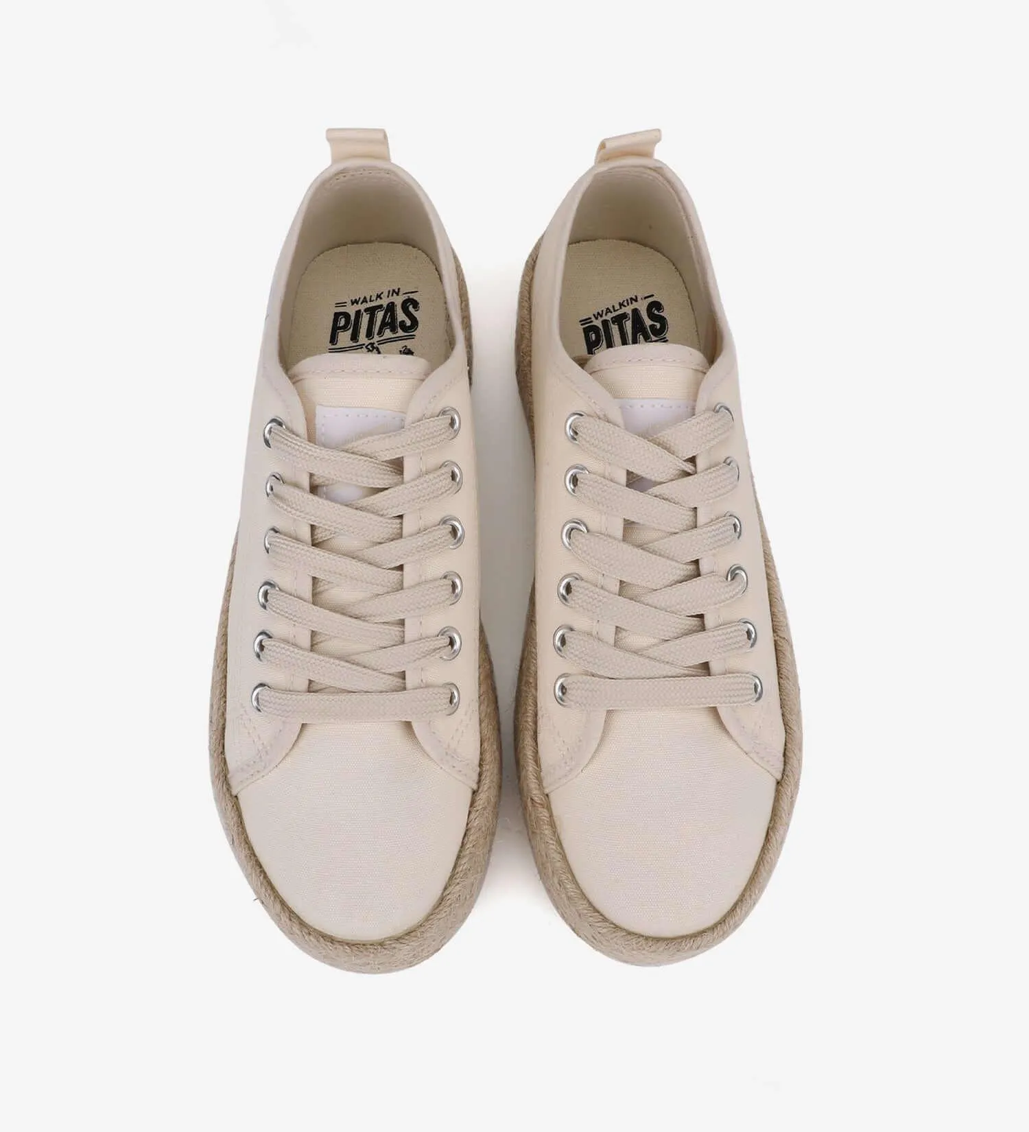 Pitas lace-up 4cm platform espadrille trainers