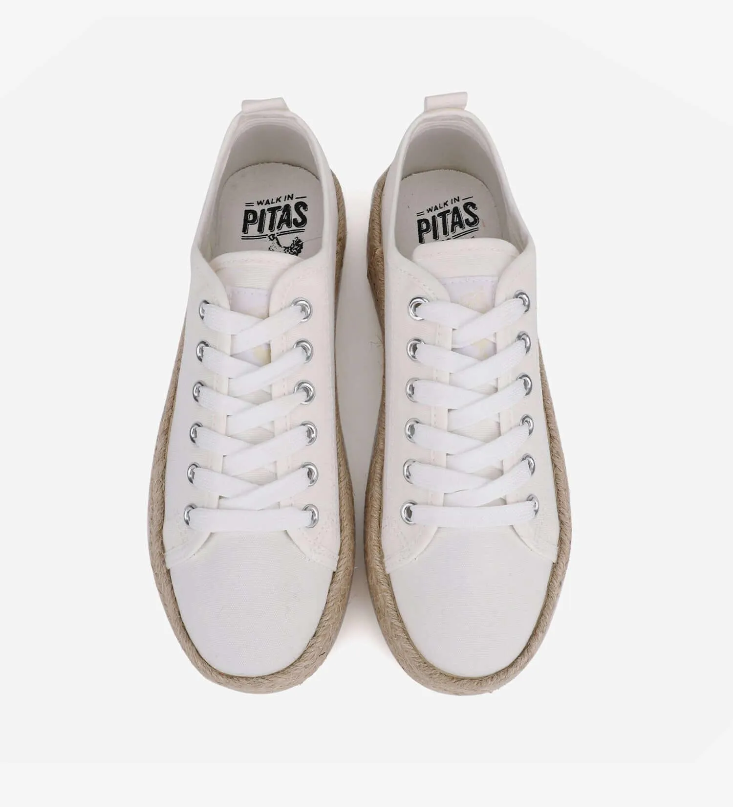 Pitas lace-up 4cm platform espadrille trainers