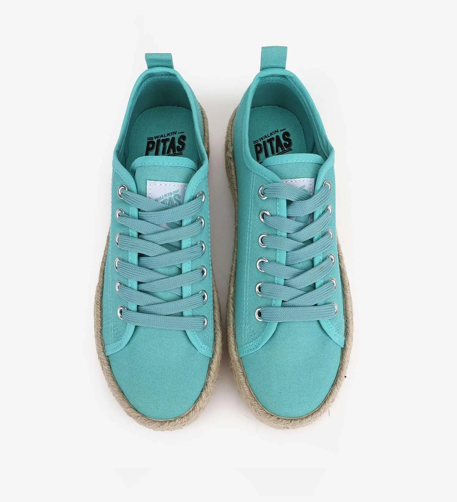 Pitas lace-up 4cm platform espadrille trainers