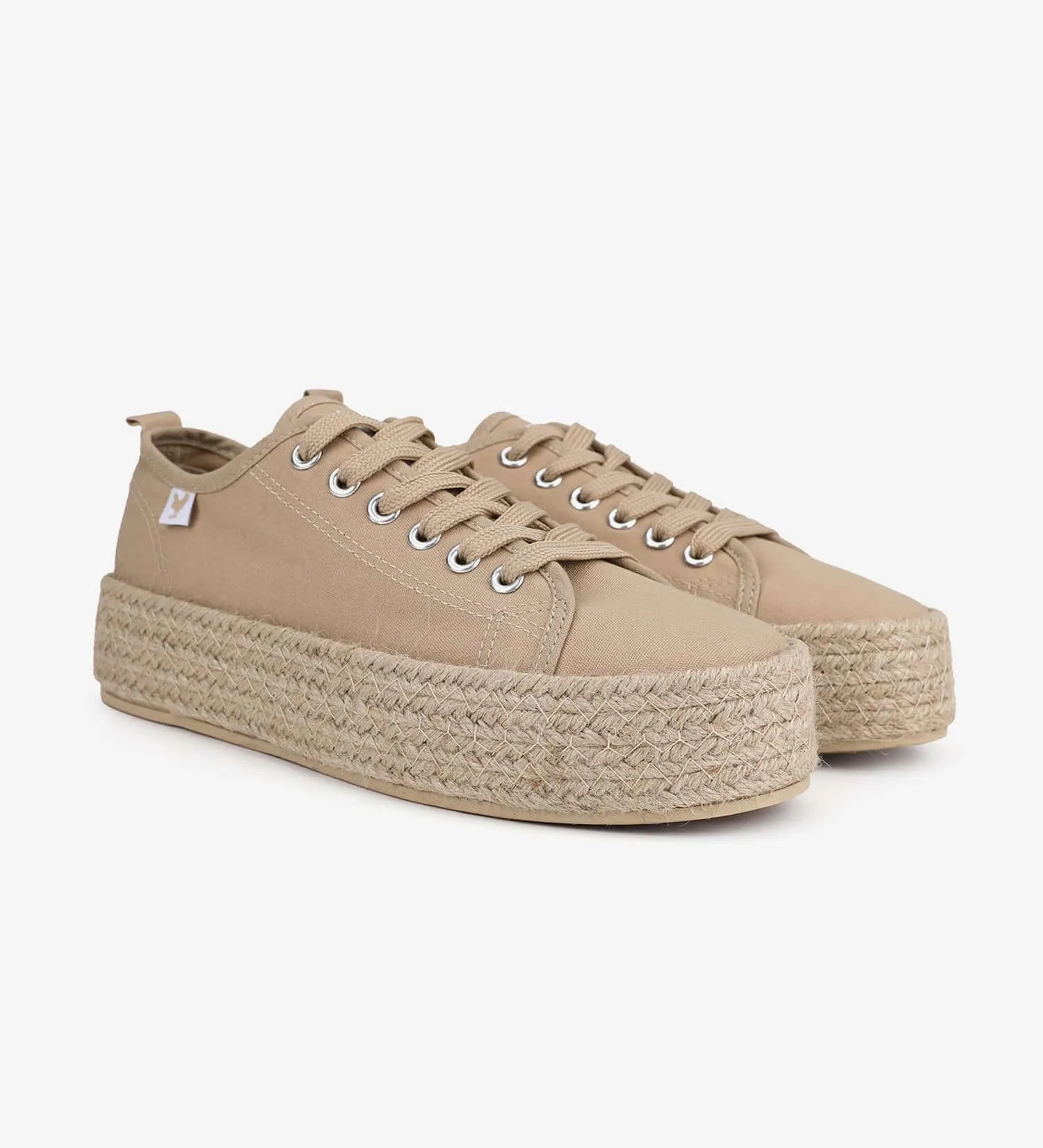 Pitas lace-up 4cm platform espadrille trainers