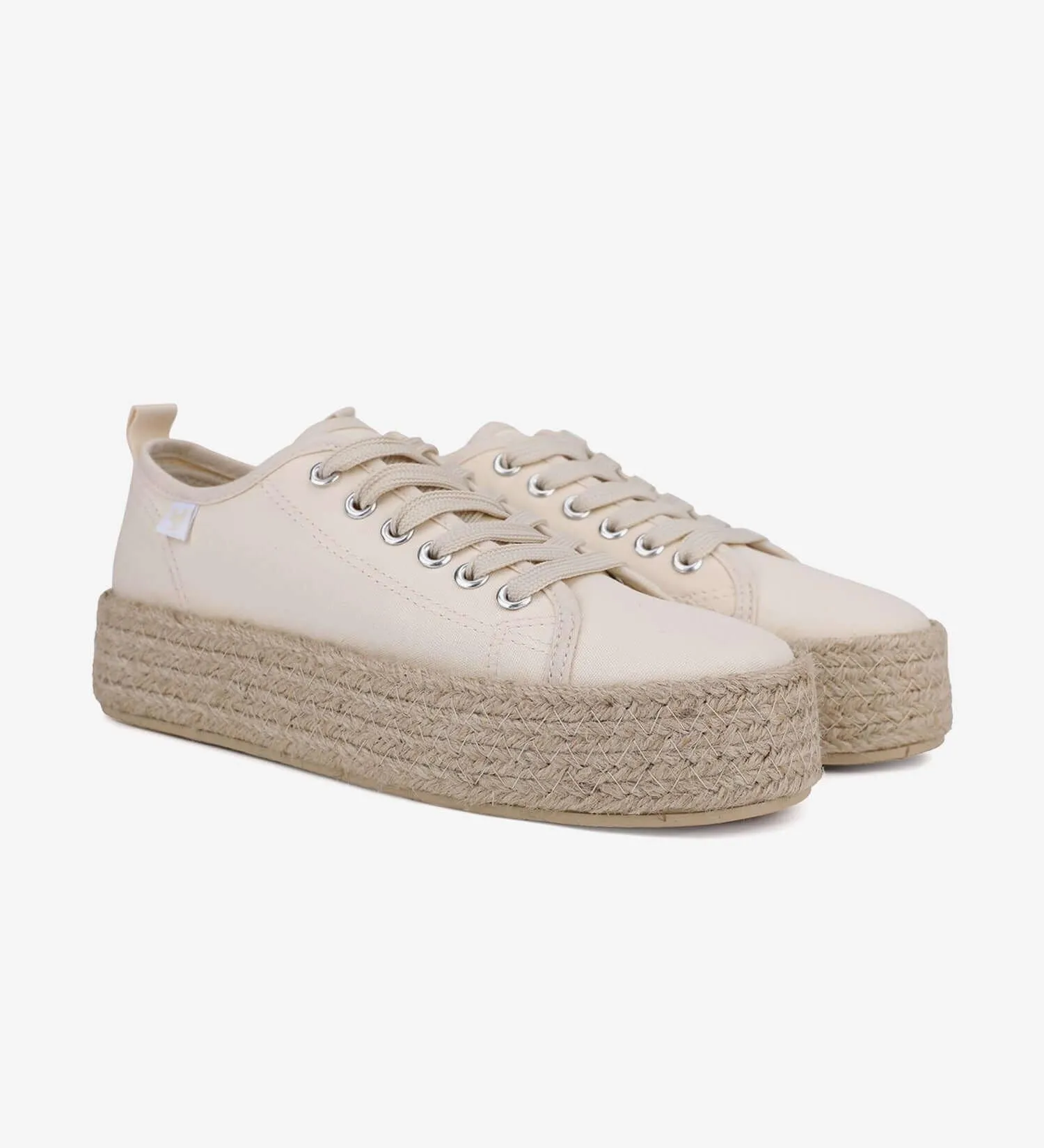 Pitas lace-up 4cm platform espadrille trainers