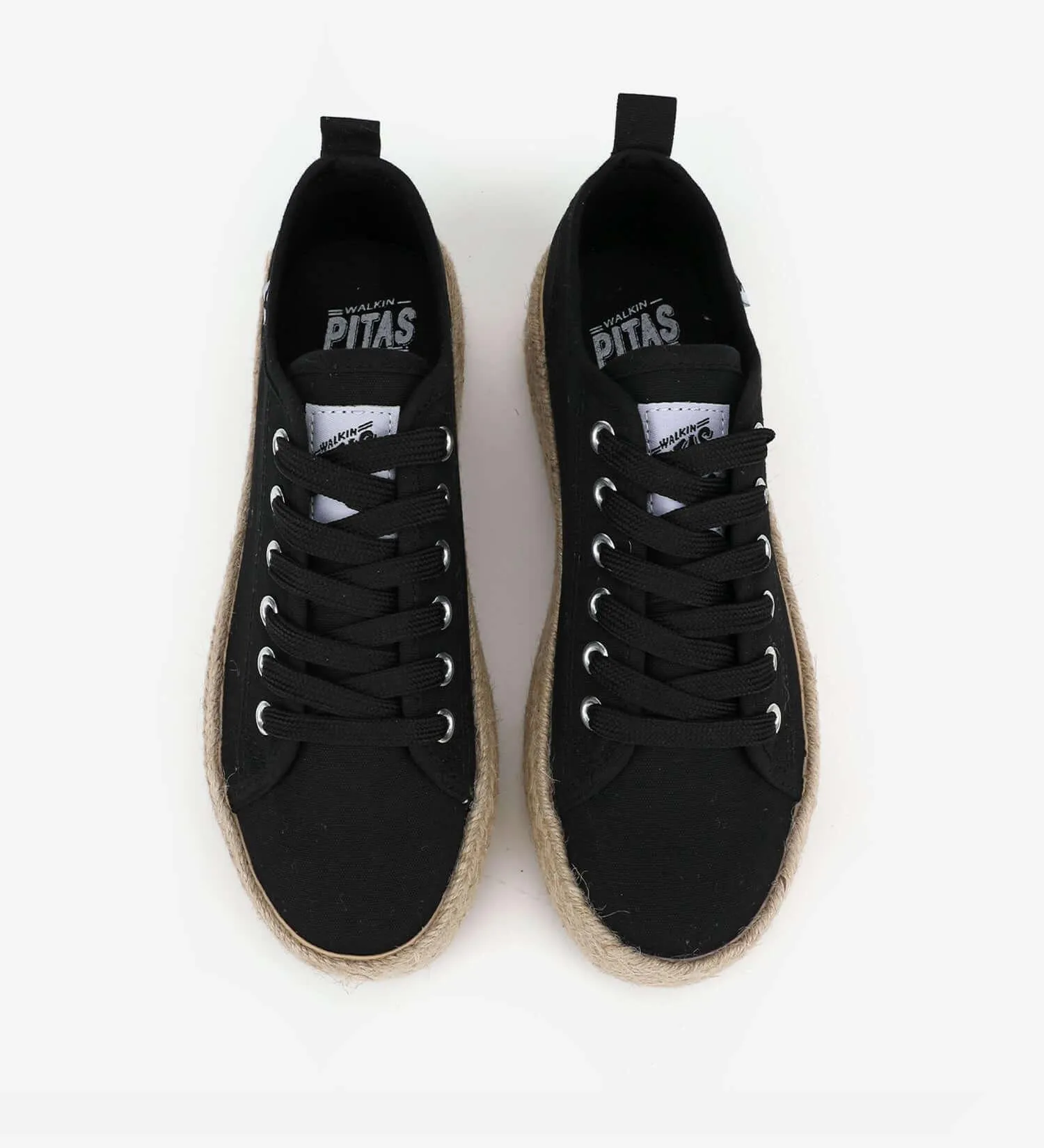 Pitas lace-up 4cm platform espadrille trainers