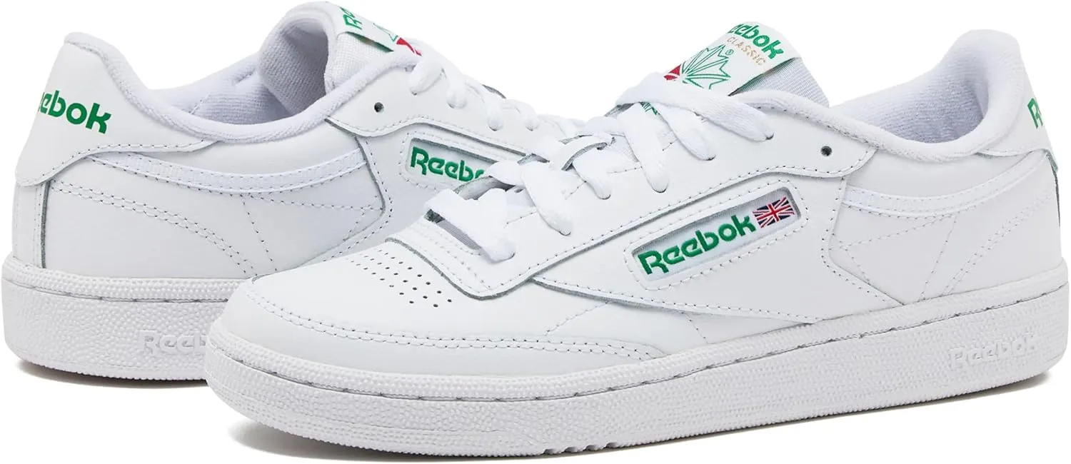 Reebok Men's Club C 85 Tennis Shoes, Casual Fashion White Sneakers