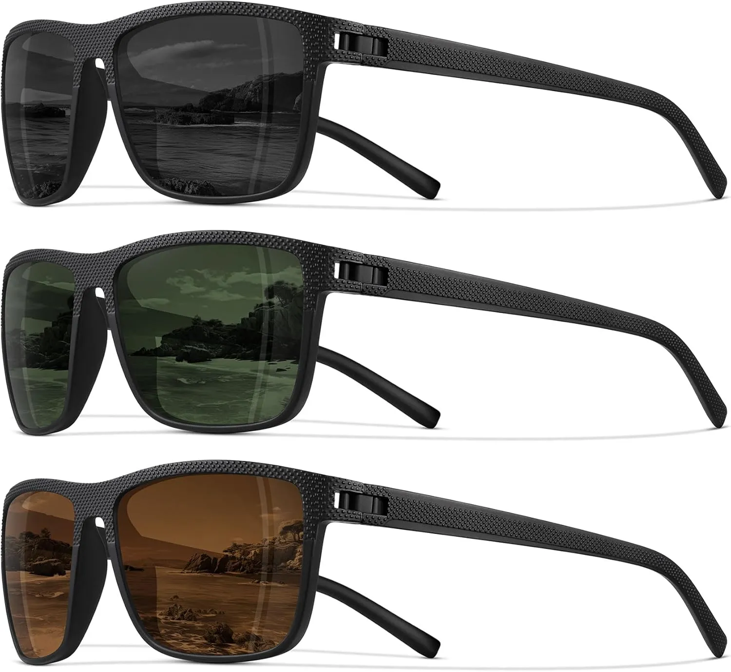 STORYCOAST Polarized Sunglasses for Men Women Classic Square Sports Fishing Running Golf Sun Glasses UV Protection
