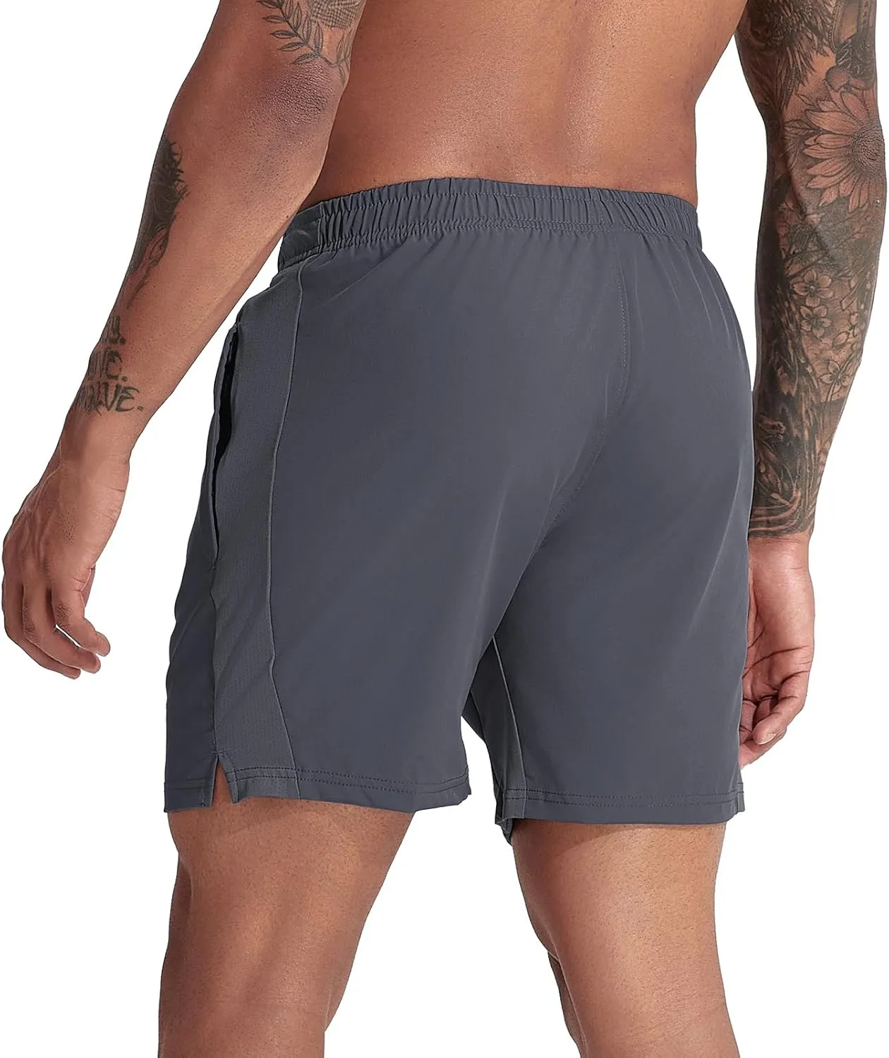 VPOS 2 Pack Men's Athletic Shorts 5/7 Inch Inseam, Mens Workout Shorts Lightweight Quick Dry Gym Running Shorts for Men