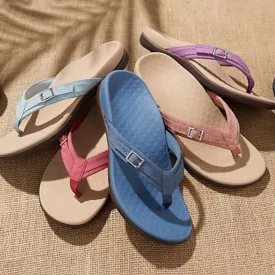 Women's PU Leather Flat Heel Flip Flops