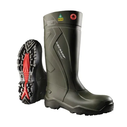 Work Boots - Dunlop 15" Purofort  Full Safety Insulated PU SD Work Boots, D762943-15